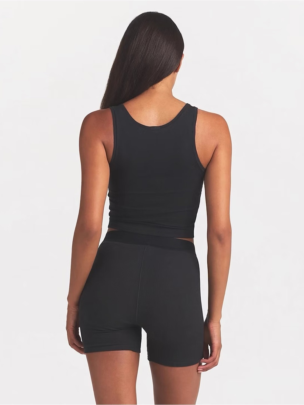 Skims Cotton Rib Tank Black- Size Small - Picture 2 of 3
